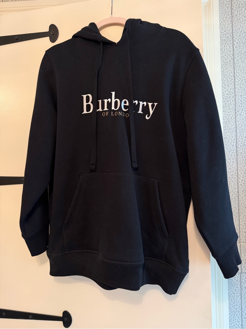 Burberry Black Logo Hoodie Sweatshirt